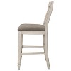Light gray and Rustic Cream Counter Height Chairs (Set of 2) - 3 of 4