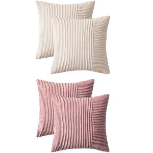 REGALWOVEN 4 Pcs Modern Strip Decorative Throw Pillow Covers for Couch Bed Living Room - 1 of 4