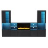 YOOCOZZ TV Stand for TVs up to 75" with 34.2" Non-heating Electric Fireplace,LED Lights and Tempered Glass Shelves - 2 of 4