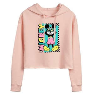 Women's - Disney - Mickey Sunbathe Cropped Graphic Hoodie - 1 of 3