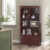 Tall Bookshelf, 63 Inch Wood Bookcase With 2 Cabinets, Shelves, 5-Tier Book Shelf Storage Organizer, Modern Freestanding Display Shelf Unit - 3 of 4