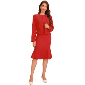 INSPIRE CHIC Women's Formal Dress with Blazer 2 Piece-Suit Sets - 1 of 4