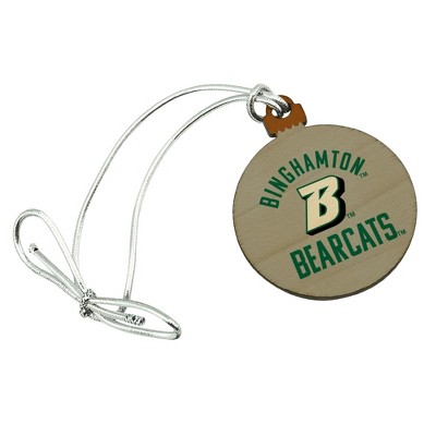 Binghamton Bearcats Mini Small Tiny Wood Christmas Tree Holiday Ornament