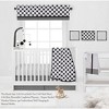 Bacati - Dots Stripes Black/White 10 pc Crib Bedding Set with 2 Crib Fitted Sheets - 4 of 4