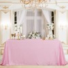 Wikineon Pink Tablecloth Sequin Table Overlays Wedding Decoration Rectangular Party Tablecloths Sequin Table Drapes for Patio Birthday 90x90inch - 2 of 4