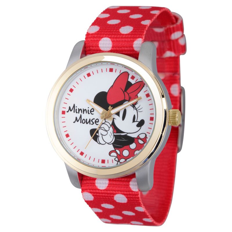 Women&#39;s Disney Minnie Mouse Two-Tone Alloy Watch - Red, 1 of 6