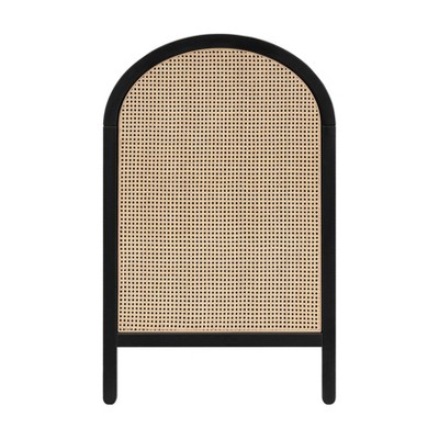 Bondi Black and Natural Cane 3-in-1 Convertible Crib