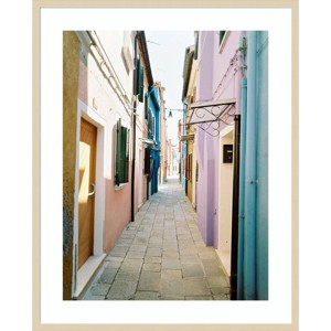 Amanti Art 33"x41" Colorful Alleyway by Justine Milton Wood Framed Wall Art Print - 1 of 4