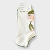 Women's Lily 3pk Low Cut Socks - A New Day™ Green/Ivory/Pink 4-10: Recycled Polyester, Floral Knit Design - 2 of 3
