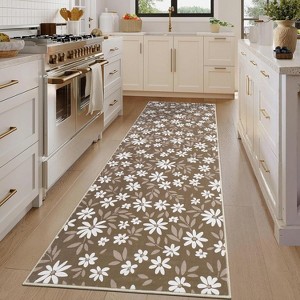 Washable Area Rug - Non-Slip Low Pile Indoor Carpet, No-Shedding Stain-Resistant Accent Rug for Living Room, Bedroom, Dining Room Office Decor - 1 of 4