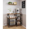 VASAGLE Baker's Rack, Coffee Bar Stand with Charging Station, Storage Shelves, Pull-Out Wire Basket, Table for Microwave, Kitchen, Oak Beige - 4 of 4