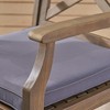 Lyngins Outdoor Acacia Wood Barstools (Set of 2), Cross-Back Farmhouse Outdoor Accent Chair with Water-Resistant Cushions, Patio Accent Chair for Bar - 4 of 4
