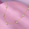 Ross-Simons 0.30 ct. t.w. Diamond Heart Station Necklace in 18kt Gold Over Sterling - 3 of 4