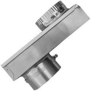 Builder's Best SAF-TDUCT Zero Periscope Dryer Vent, Adjustable from 0-5" Length, Smooth Rigid Metal Construction, Comes with Steel Clamps - 1 of 3