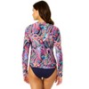 Anne Cole Women's Paisley Parade Long Sleeve Zip Front Rash Guard Top - image 2 of 4