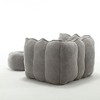 NicBex Bean Bag Chair for Adults Comfortable Square Lazy Sofa with Footstool Floor Chair with High Resilient Foam for Living Room - 3 of 4