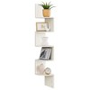 VASAGLE Corner Shelf, 5-Tier Floating Wall Shelf Plant Shelf - 2 of 4