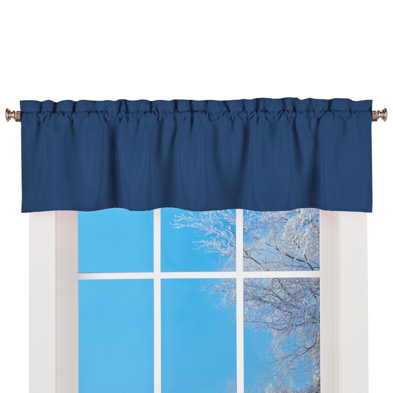 Collections Etc Solid Textured Swag Window Valance with Rod Pocket Top for Easy Hanging - Classic Home Decor for Any Room, 1 of 5