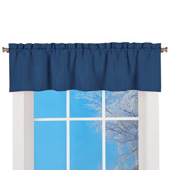 Collections Etc Solid Textured Swag Window Valance with Rod Pocket Top for Easy Hanging - Classic Home Decor for Any Room
