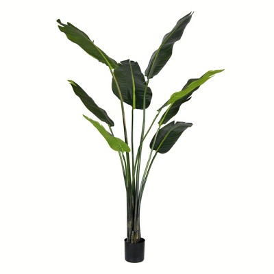 Vickerman 5' Artificial Potted Travellers Palm Tree.