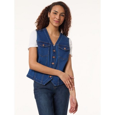 Jones New York City Denim Vest - L