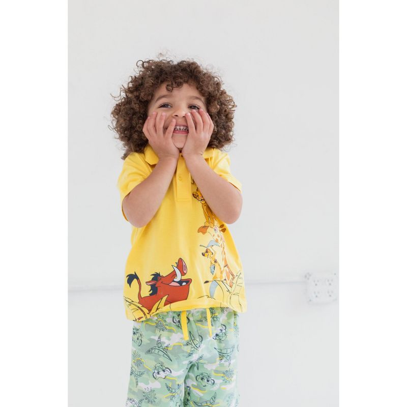 Disney Lion King Mickey Mouse Polo Shirt and Shorts Toddler, 2 of 8