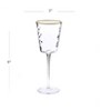 Classic Touch Set of 6 Pebble Glass Wine Glasses with Gold Rim - 3 of 3