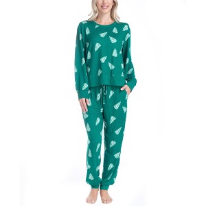 Ocean Pacific Women's Fuzzy Feelings Pajama Set - 1 of 4