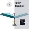 PURPLE LEAF 10x13 Ft Cantilever Umbrella Rectangle Outdoor Patio Umbrella Large Umbrella with 360-Degree Rotation Adjustable With Base - 4 of 4