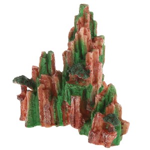 Unique Bargains 1pcs Aquarium Landscape Mountain, Artificial Aquatic Rock Stone for Fish Tank Terrarium Decoration, 6.02" - 1 of 4