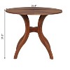 Homy Casa 39.4" Plywood & Rubber Wood Round Dining Table, Walnut - 3 of 4