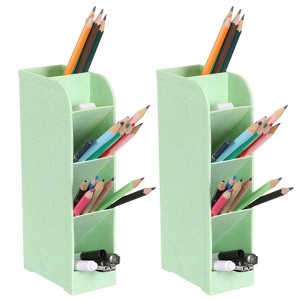 Unique Bargains PVC Space Saving 5 Slots Design Marker Organizers 3.6" x 8.1" 2 Pcs - 1 of 4