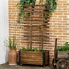Anybear 58in Brown Wood Raised Garden Bed with Trellis - 3 of 4