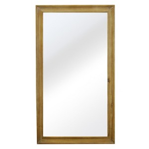 VIP Wood 41.7 in. Brown Portrait Framed Mirror - 1 of 2