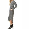 Women's Ribbed Pocket Midi Dress - entro - 2 of 4