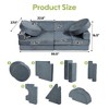 KTMBDW 14Pcs Modular Kids Play Couch - Kids Sofa for Playroom Bedroom Living Rooms Toddler Sofa for Inspiring Child Creativity, Gray - 4 of 4