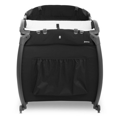 Black Portable Nursery Center with Bassinet and Changing Station