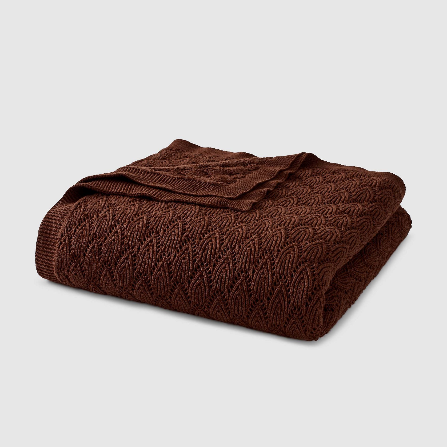 Jeremiah Brent Home Pointelle Throw Blanket