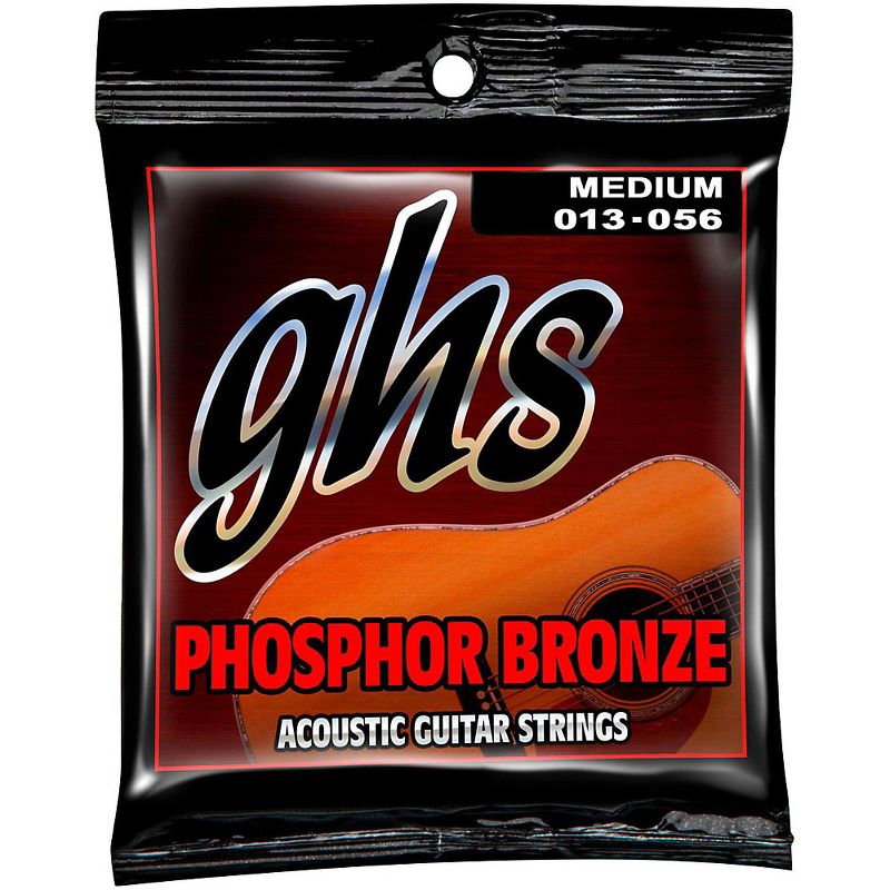GHS Phosphor Bronze Light Acoustic Guitar Strings (13-56), 1 of 3