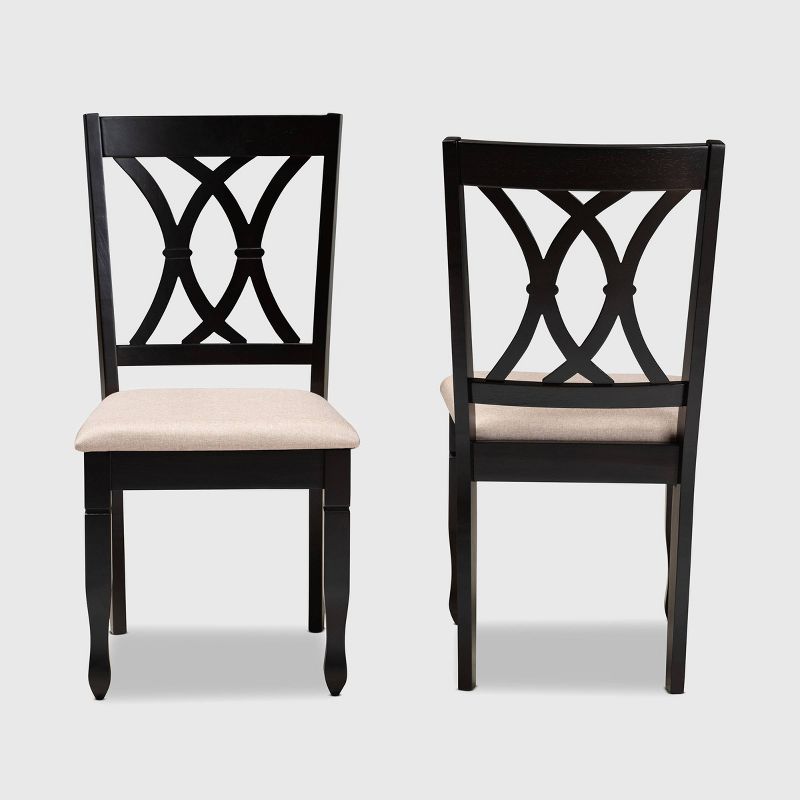 2pc Reneau Upholstered Wood Dining Chair Set - Baxton Studio, 3 of 9