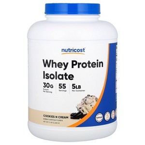 Nutricost Whey Protein Isolate, Cookies N Cream, 5 lb (2,268 g) - 1 of 2