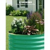 2PCS Galvanized Raised Garden Beds 4x2x2 FT, Self-Watering Metal Planters, Durable Outdoor Vegetable Planter Boxes, Green - 3 of 4