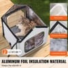 VEVOR Elevated Heated Cat House, Outdoor Kitty Shelter with Adjustable Temperature and Timer, 600D Oxford Cloth Foldable Cat Shelter, Green (Small) - 4 of 4