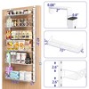 MOEPISY Over the Door Organizer, White 6-Tier Pantry Door Organizer with Adjustable Basket - 2 of 4
