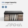 TUYOHW Storage Ottoman Bench,Synthetic Leather End of Bed Bench with Thicker Foam Padded Seat,Foldable Ottoman for Living Room,Entryway - 4 of 4