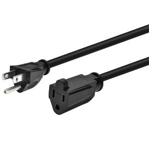 Monoprice 3-Prong Extension Cord - 25 Feet - Black | NEMA 5-15P to NEMA 5-15R, 14AWG, 15A - 1 of 4
