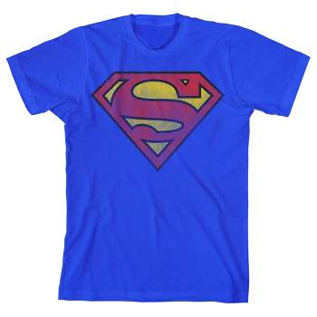 Superman Classic Logo Boy's Royal Blue T-shirt