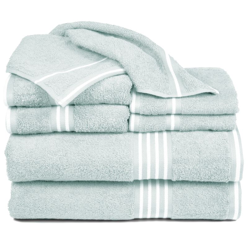 8pc Striped Bath Towel Set - Yorkshire Home, 1 of 5