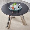 CAVINAS Round Dining Table  42" with Marble Top Stainless Steel Leg for Dining Room - 2 of 4