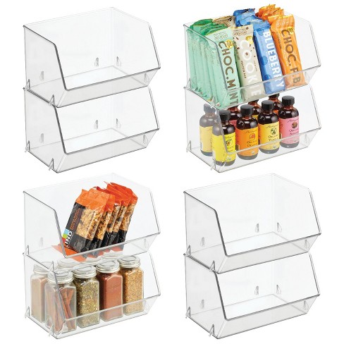 Mdesign Lazy Susan Kitchen Food Storage Organizer Bin - 6 Pack - Clear :  Target